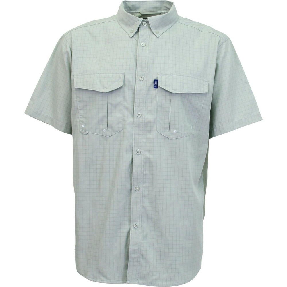 Men's AFTCO Technic SS Tech Shirt Moonstone (Light Green) Small